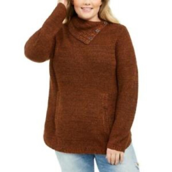 42. NWT!! Style & Co. Rust and Black Sweater - Picture 1 of 6